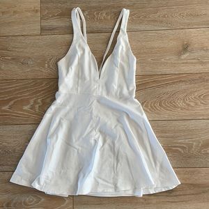 White cocktail dress with built in wire